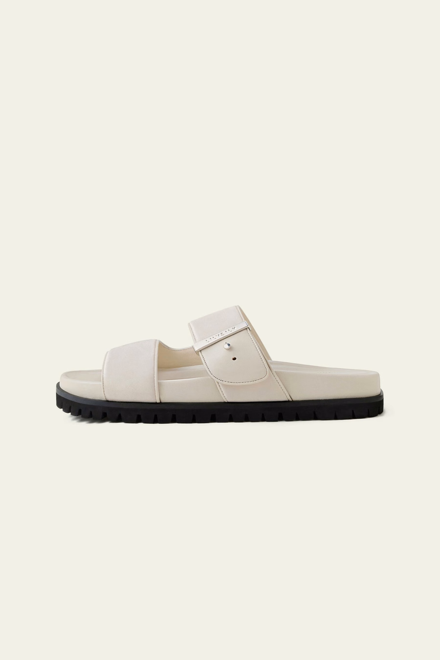 Silk Charmeuse Double-Strap Flat Sandals