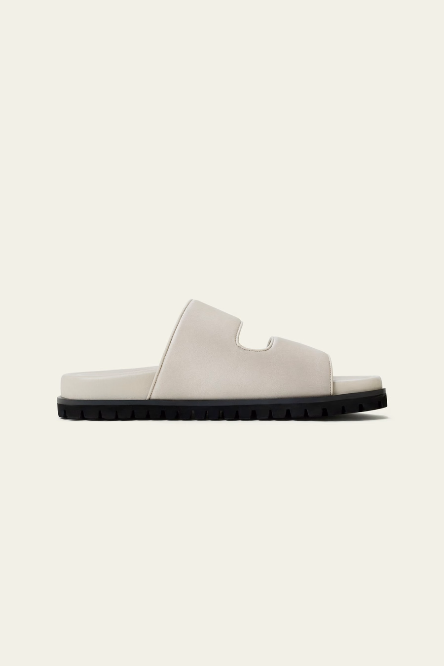 Silk Charmeuse Double-Strap Flat Sandals