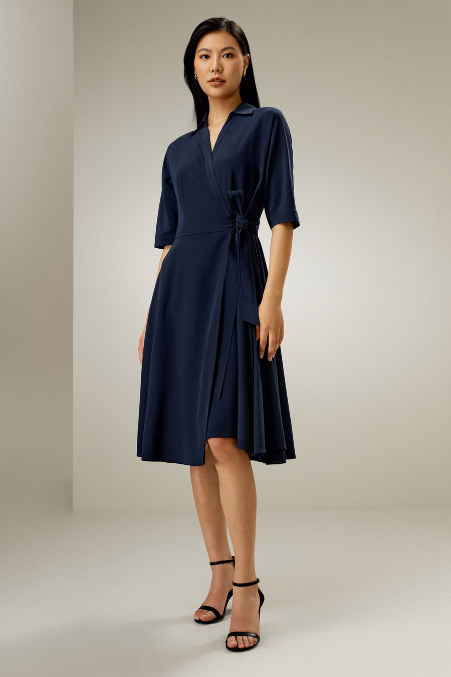 Front Tie Wrap Dress