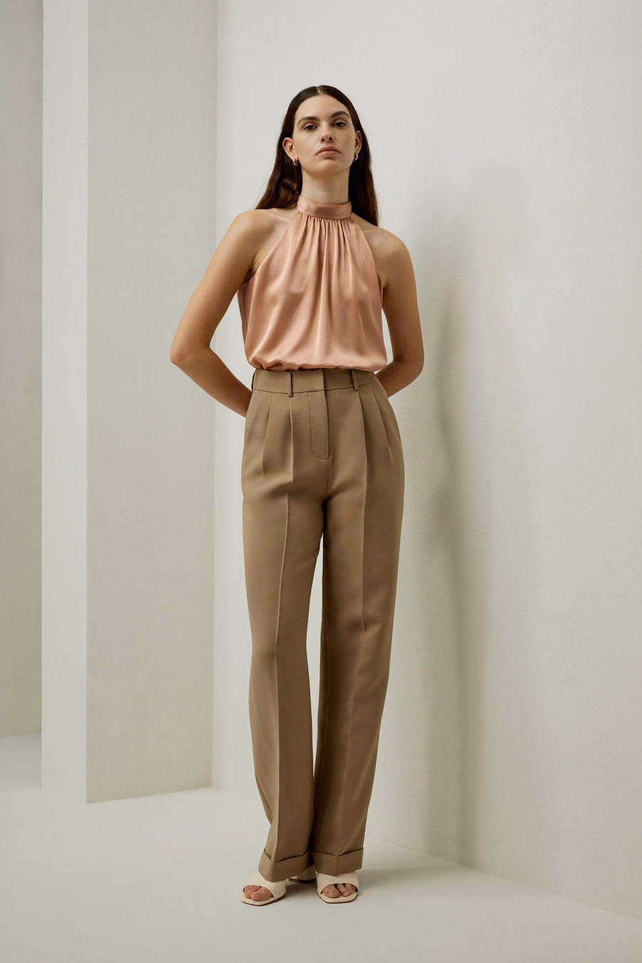 Graceful Breeze Silk Halter Top