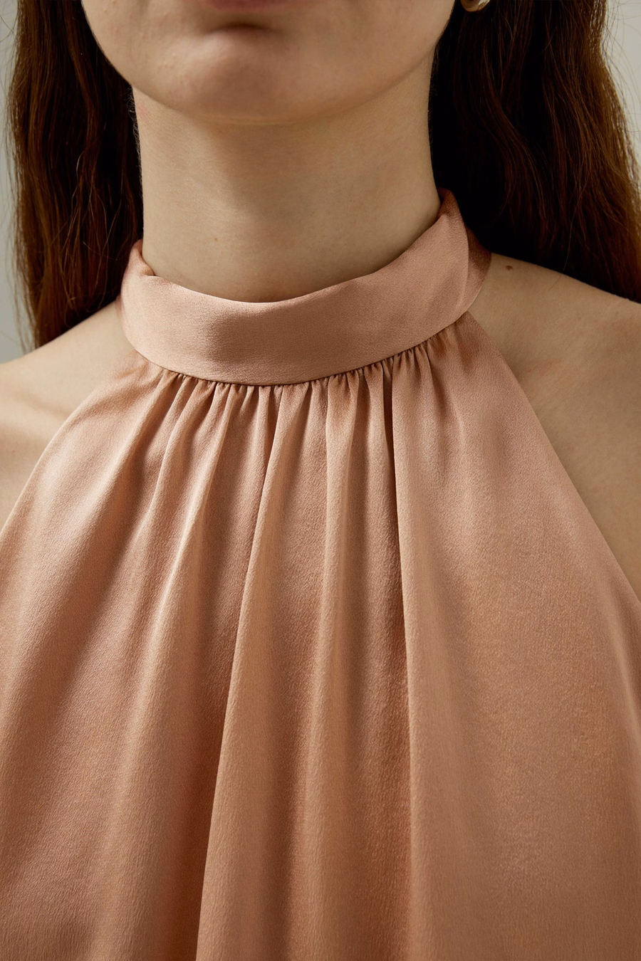 Graceful Breeze Silk Halter Top