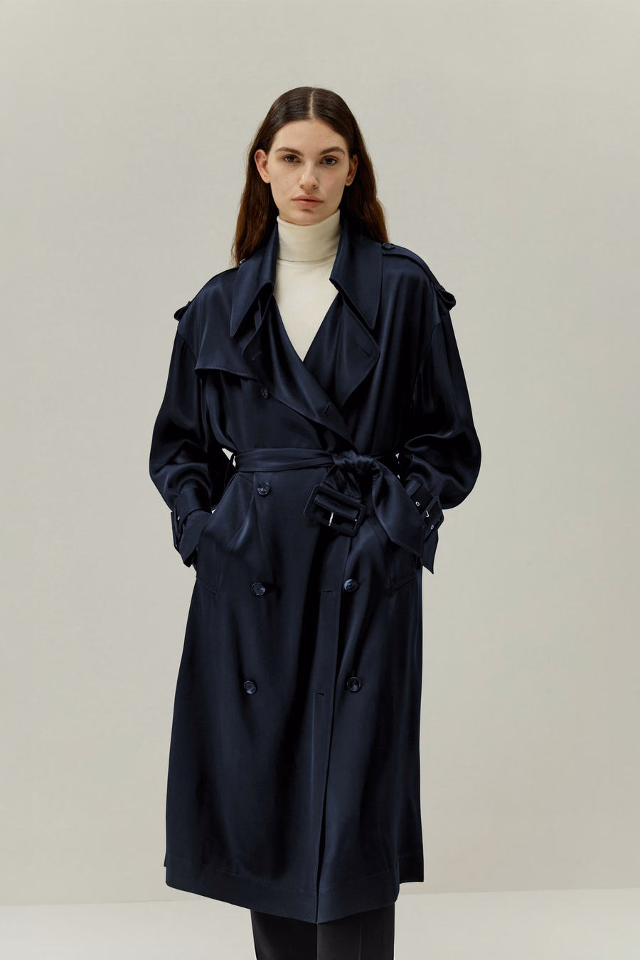 Oversized Silk Trenchcoat