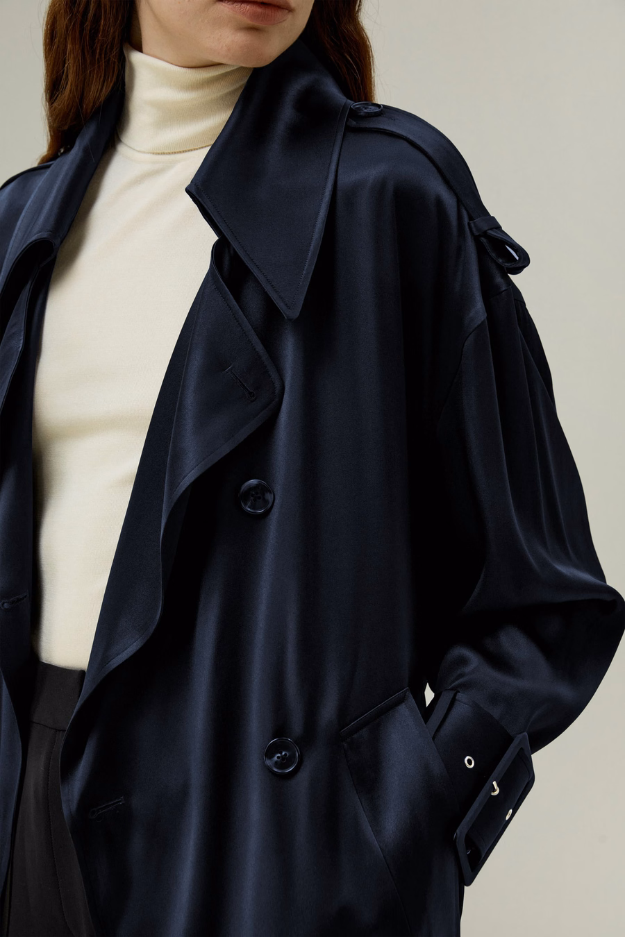 Oversized Silk Trenchcoat
