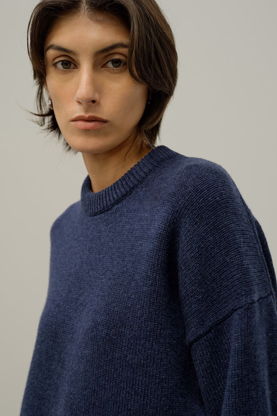 Oversized Crewneck Wool-Cashmere Sweater