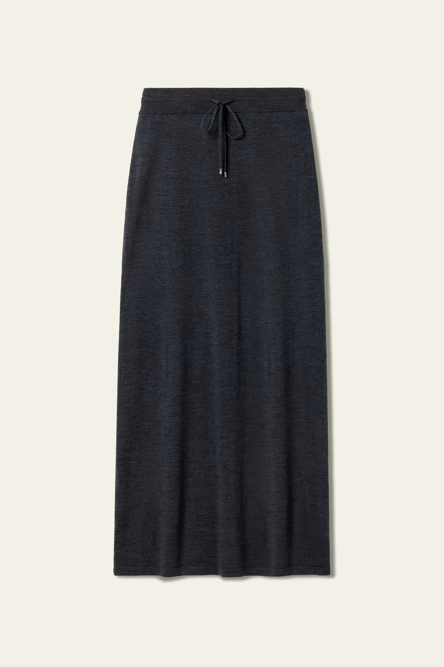 Merino Wool Drawstring Maxi Skirt