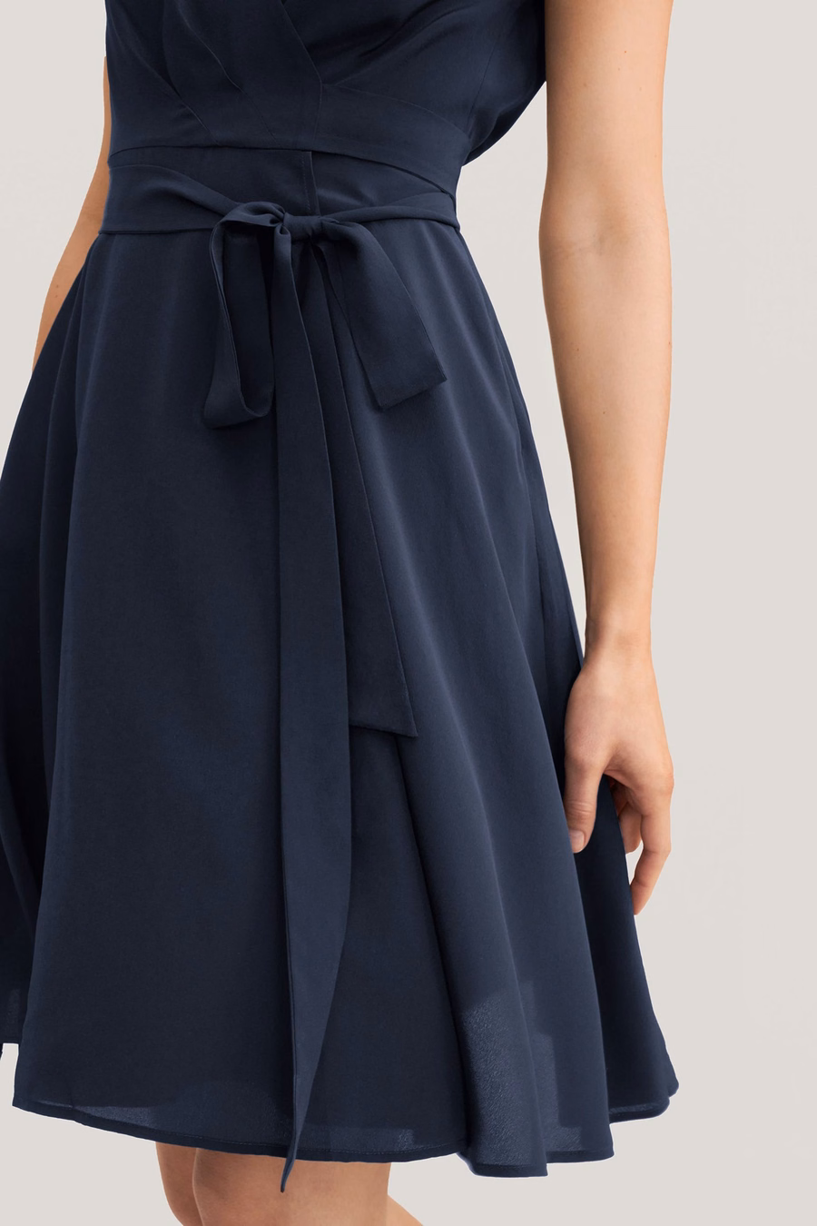 Figure Flattering Silk Wrap Dress