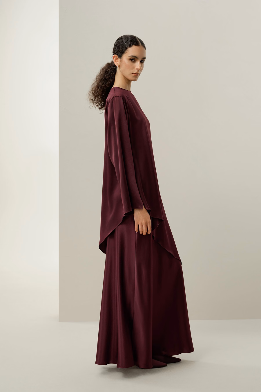 Silk Charmeuse Asymmetrical Tunic
