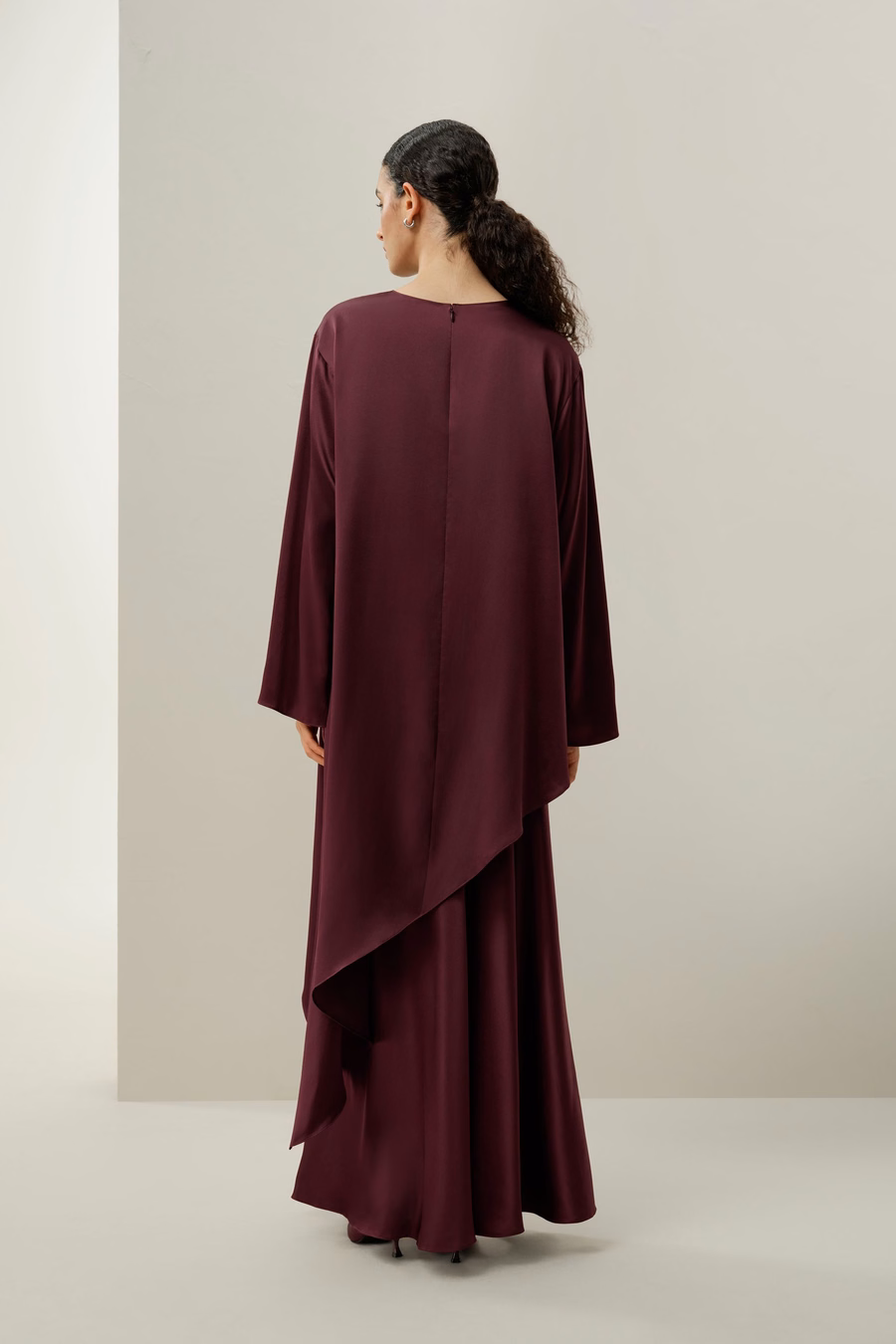 Silk Charmeuse Asymmetrical Tunic