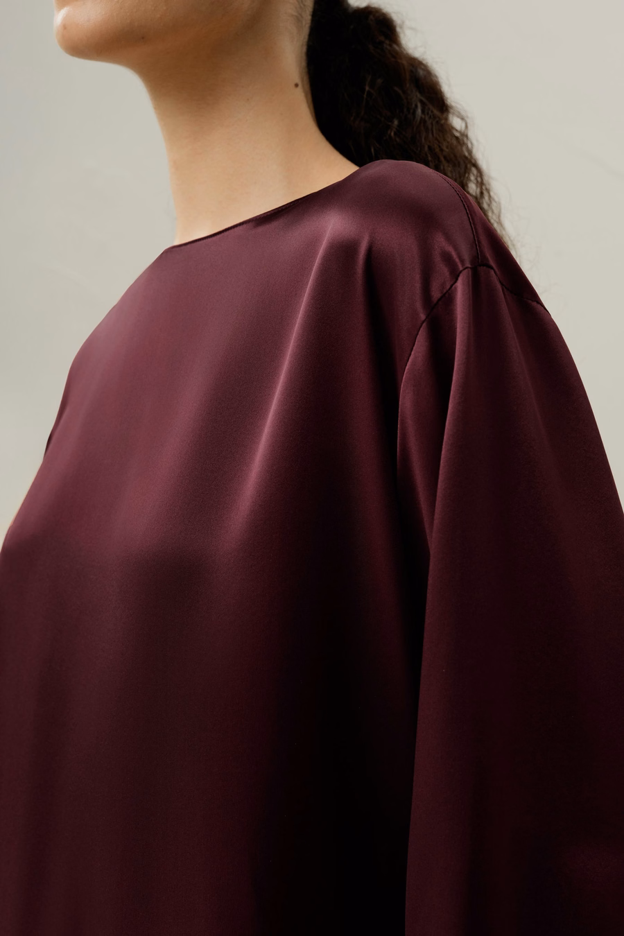 Silk Charmeuse Asymmetrical Tunic