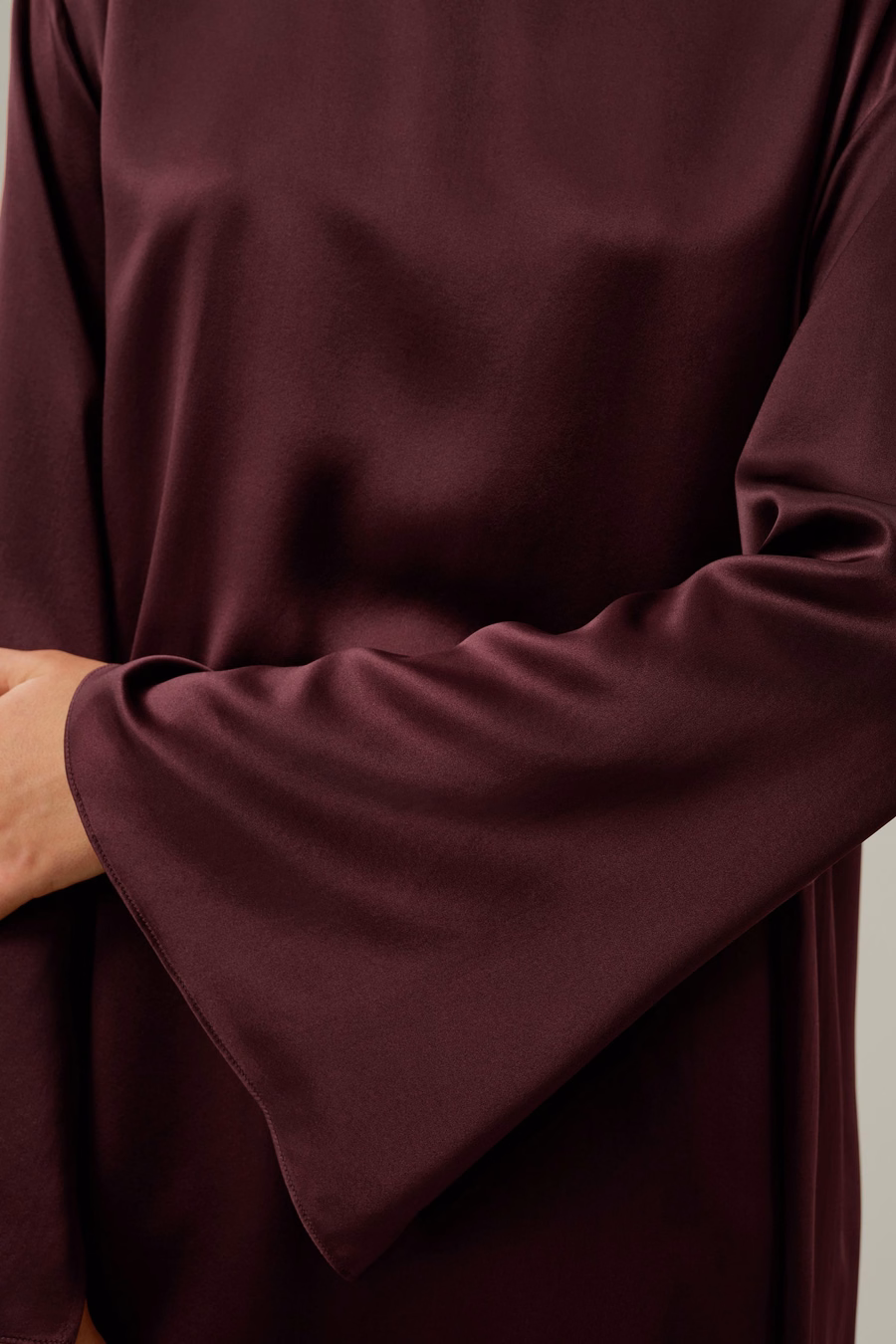 Silk Charmeuse Asymmetrical Tunic