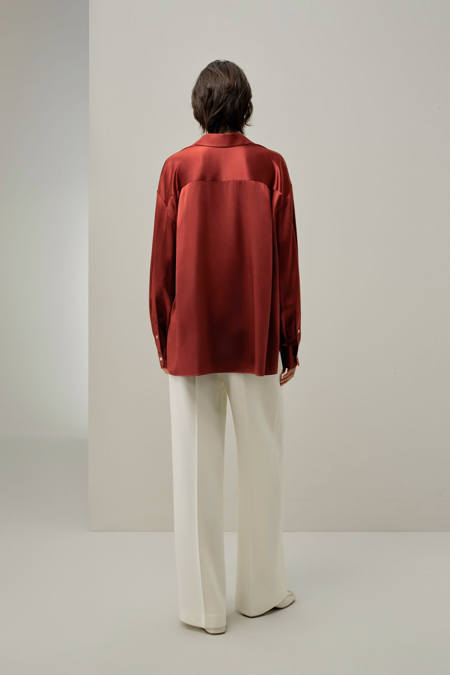 Scarlet Oversize Silk Shirt