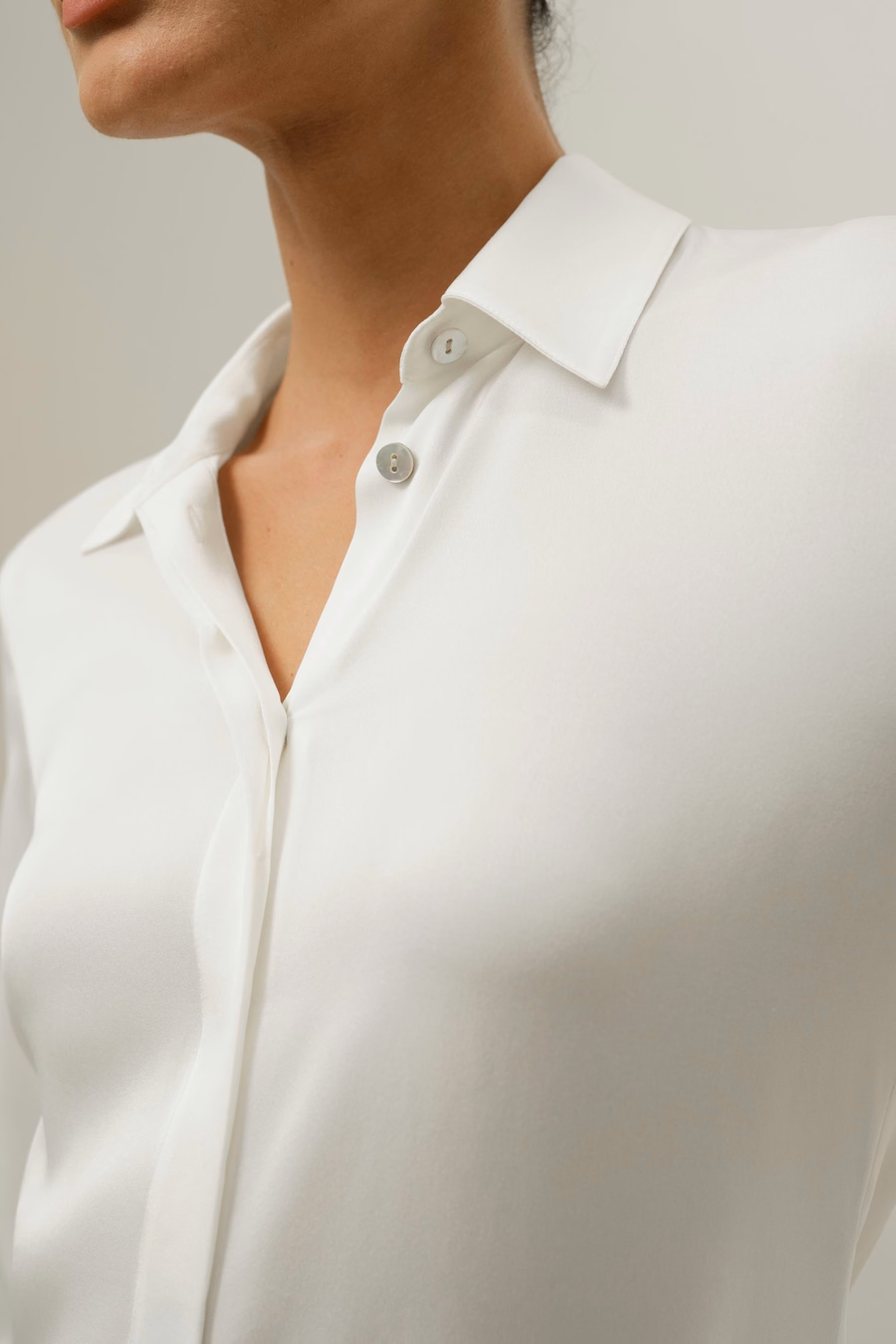Elegant Silhouette Silk Shirt