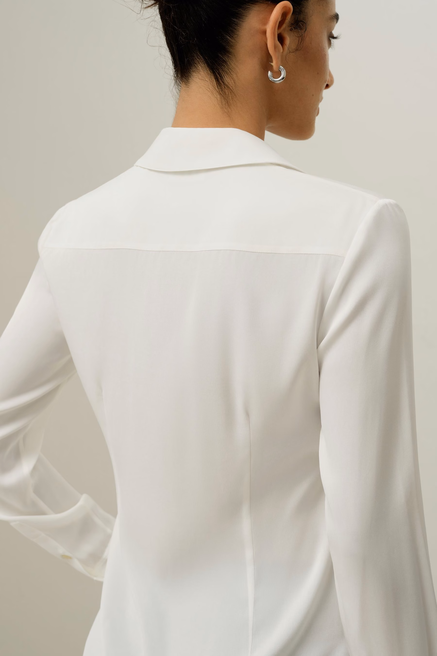 Elegant Silhouette Silk Shirt