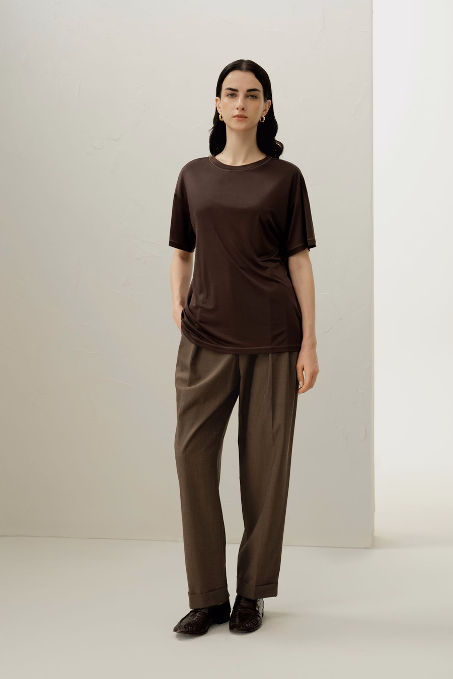 Oversized Silk Jersey Tee