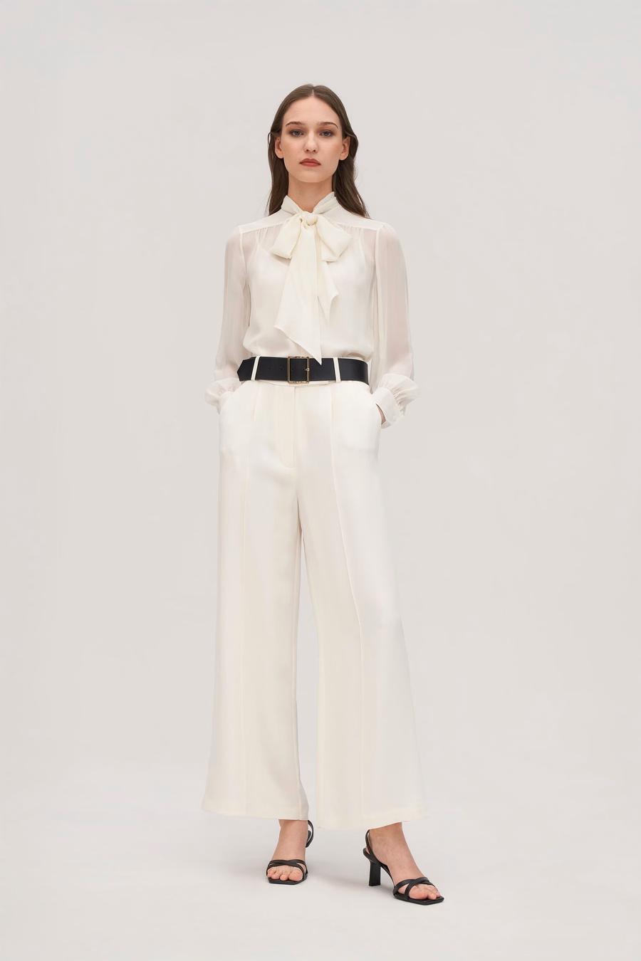 Bow Tie Silk Jasmine Blouse