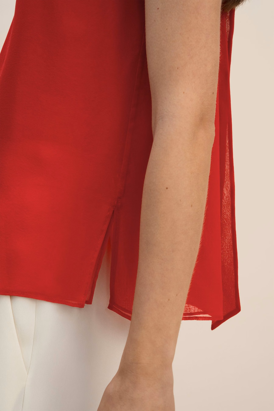 Silk Georgette Halter Neck Top