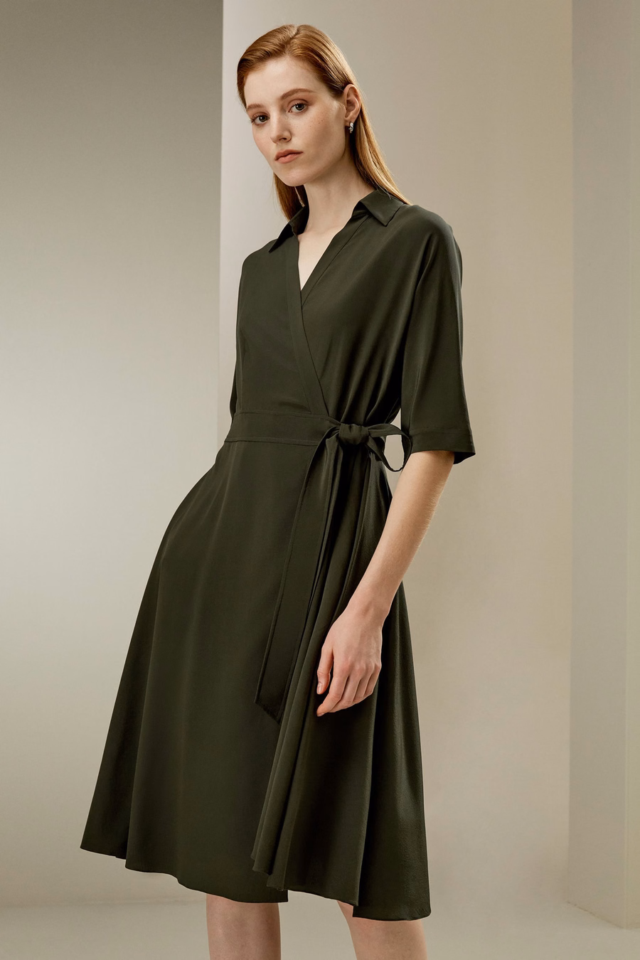 Front Tie Wrap Dress