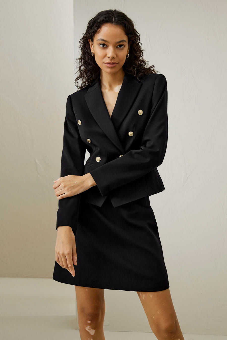 Tailored Double-Breasted Blazer