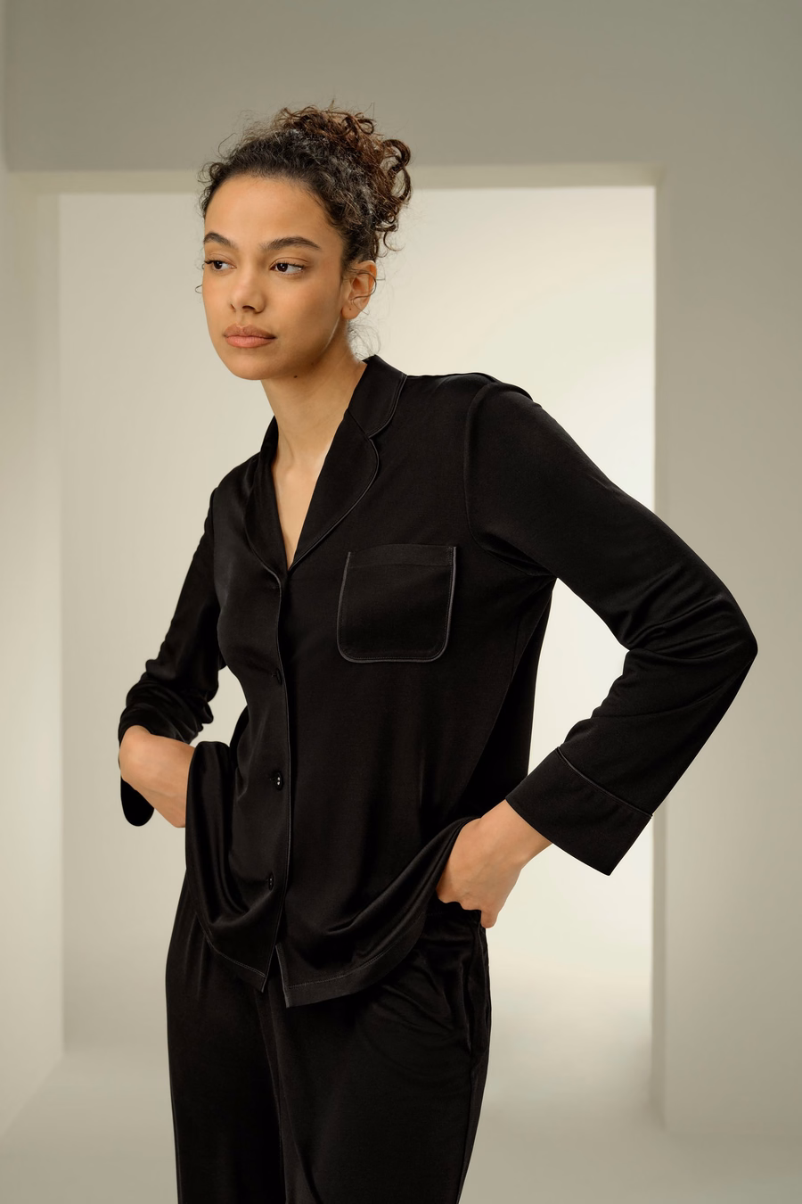 Silk Jersey Classic Pajama Set