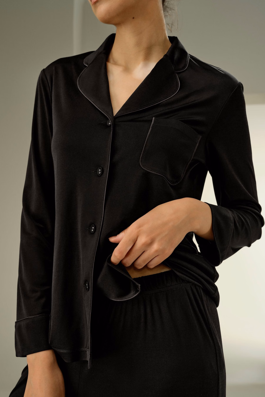 Silk Jersey Classic Pajama Set