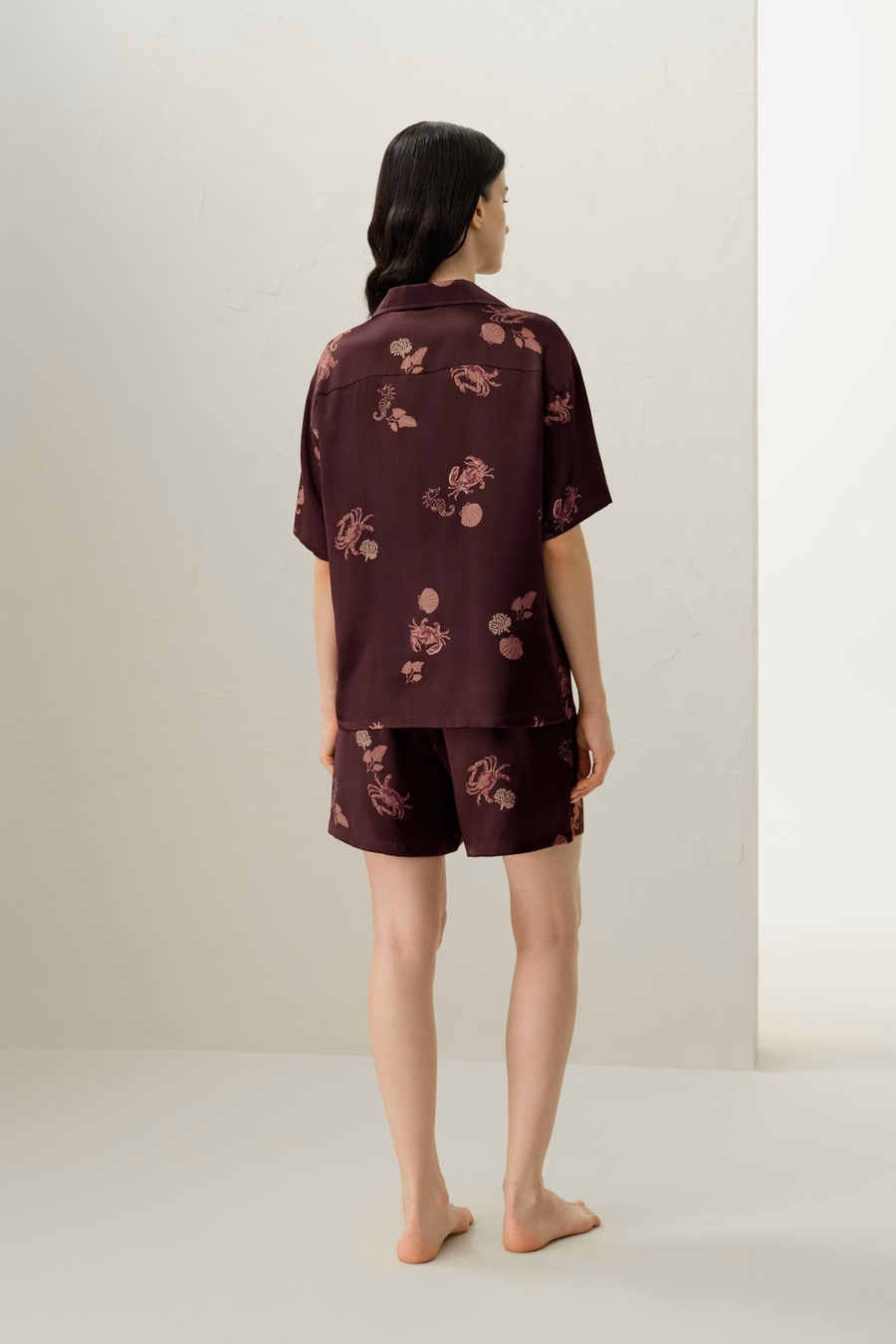 Cancer Zodiac Silk Pajama Short Set