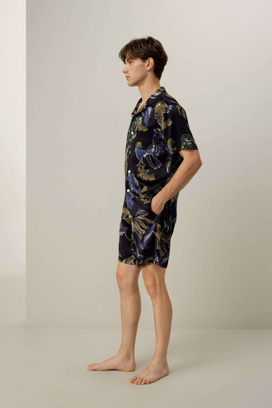 Leo Zodiac Men’s Short Silk Pajama Set