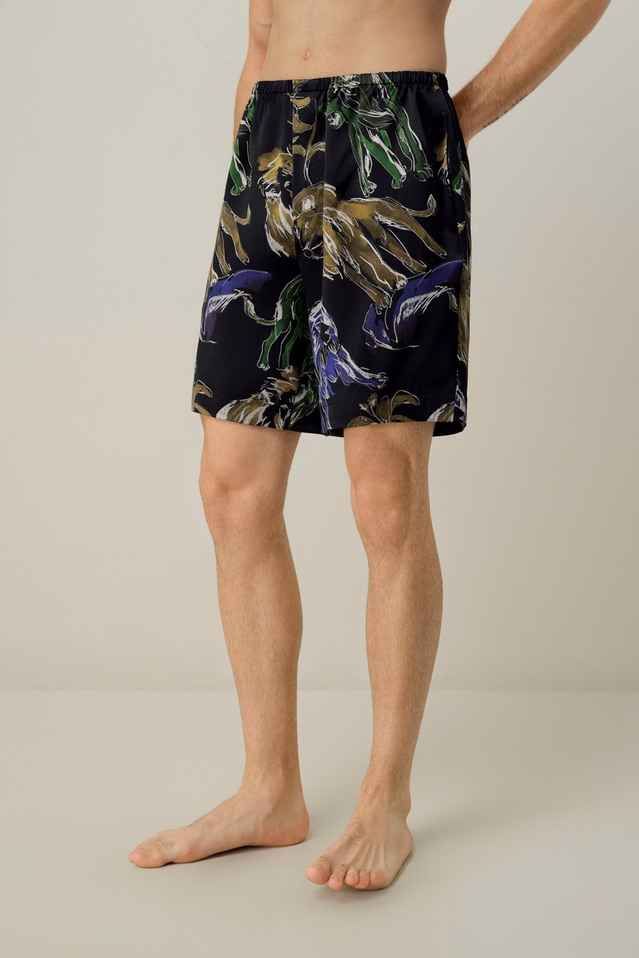 Leo Zodiac Men’s Short Silk Pajama Set