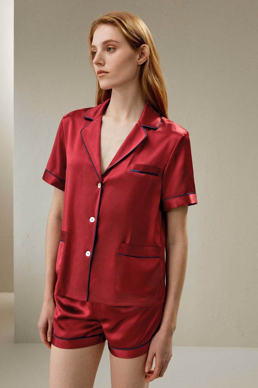 Women Silk Pajamas Set