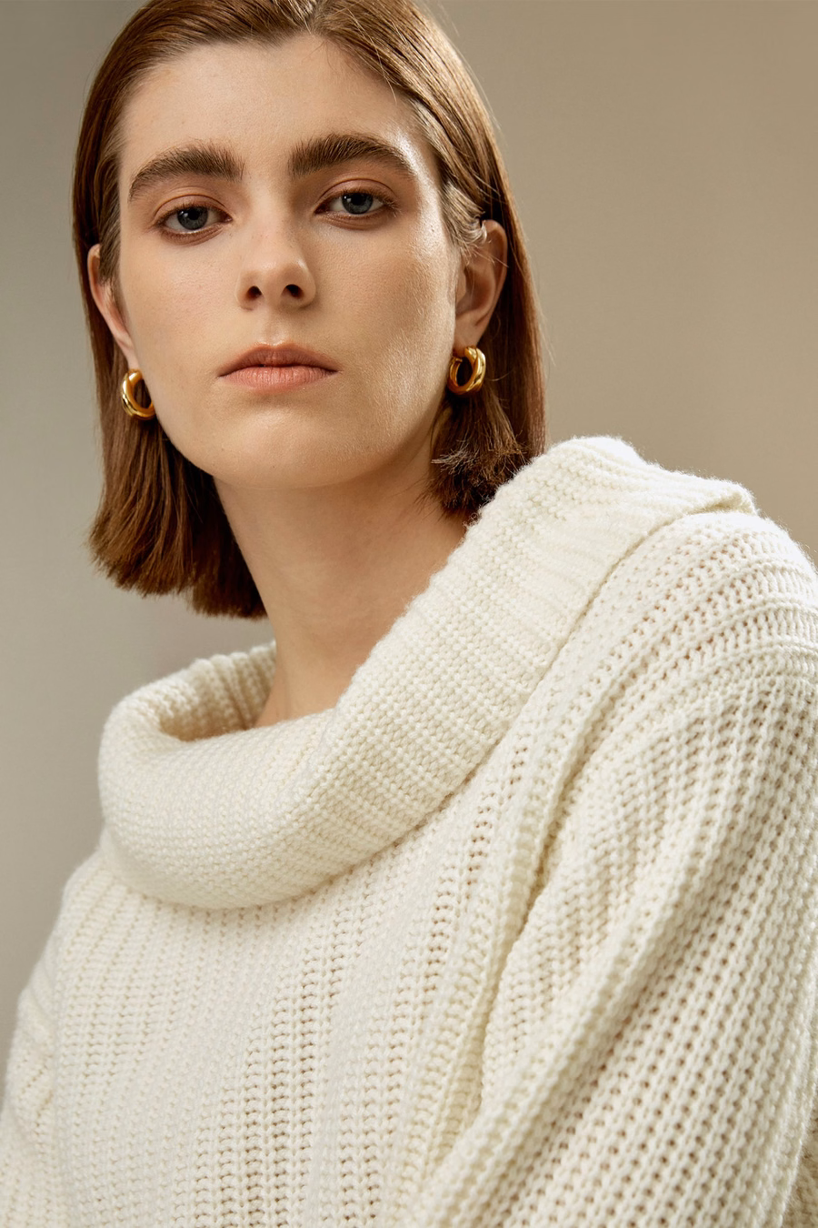 Wide Cowl Neck Sweater