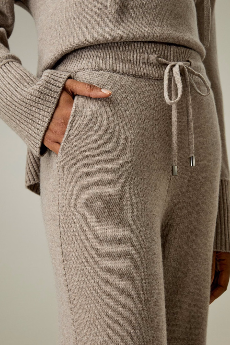 Merino Wool Jersey Wide-Leg Pants
