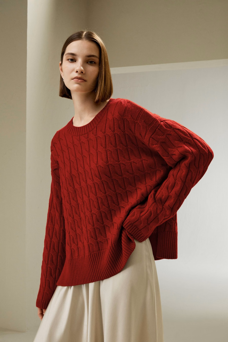 Ultrafine Merino Wool Crewneck Sweater