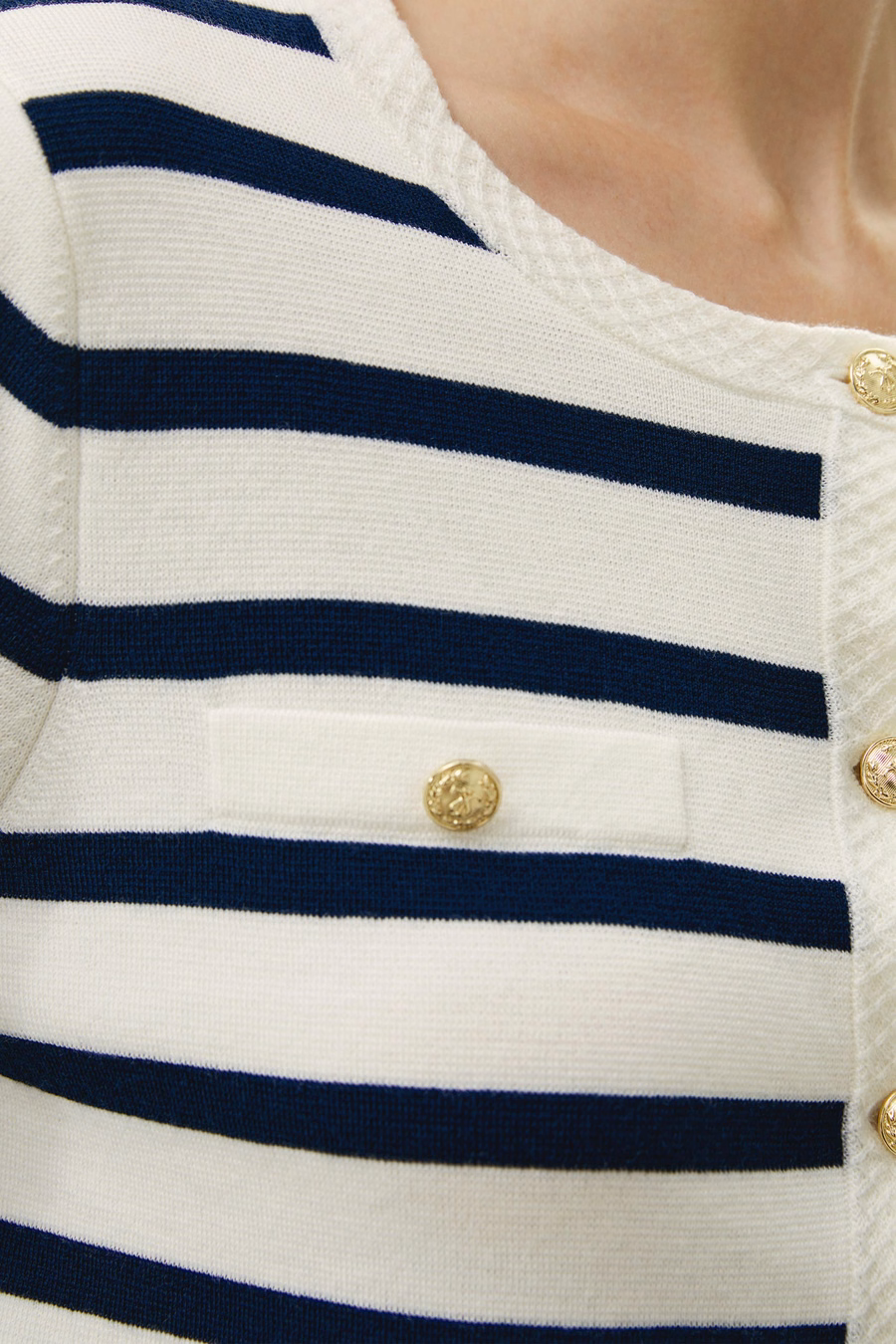 Gariana Striped Wool Cardigan