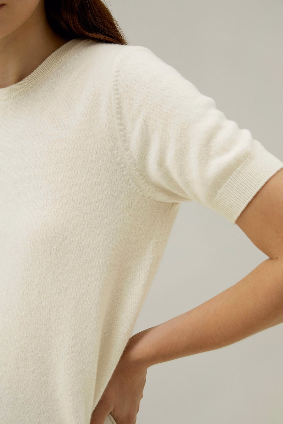 Crew Neck Basic Knit Top