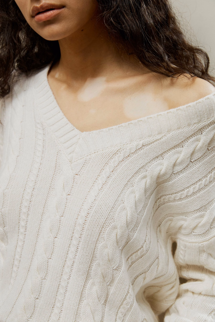 Cable-Knit Wool-Cashmere Blend Sweater