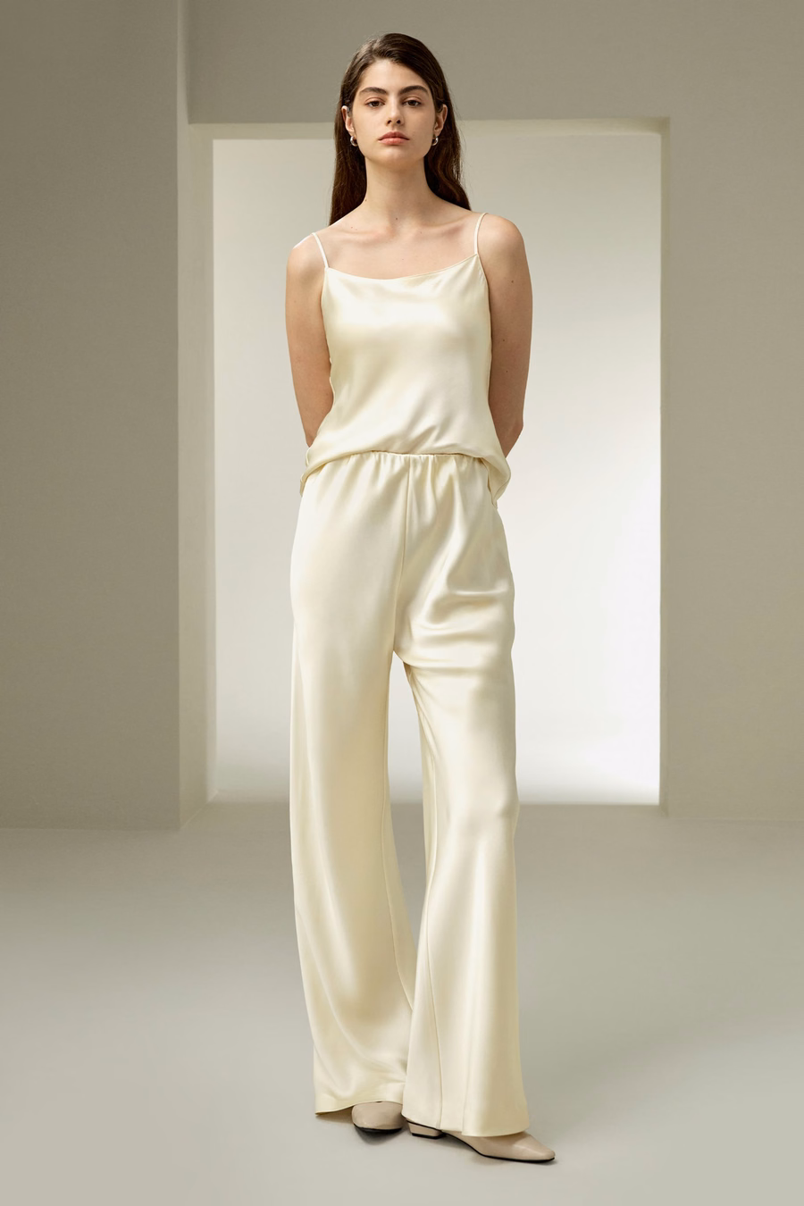 Full bias cut silk pants