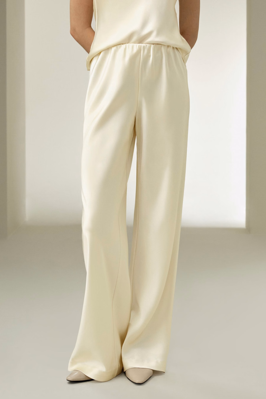 Full bias cut silk pants