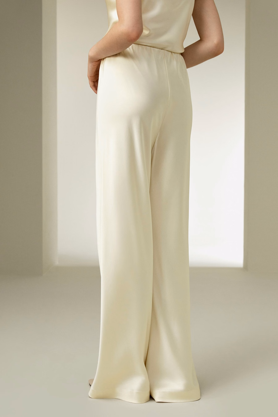 Full bias cut silk pants