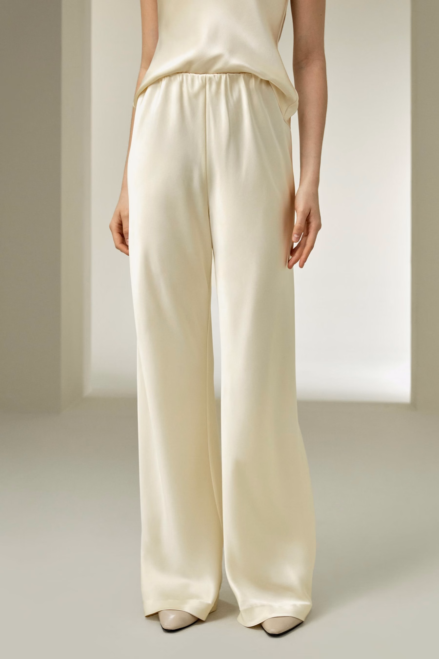 Full bias cut silk pants
