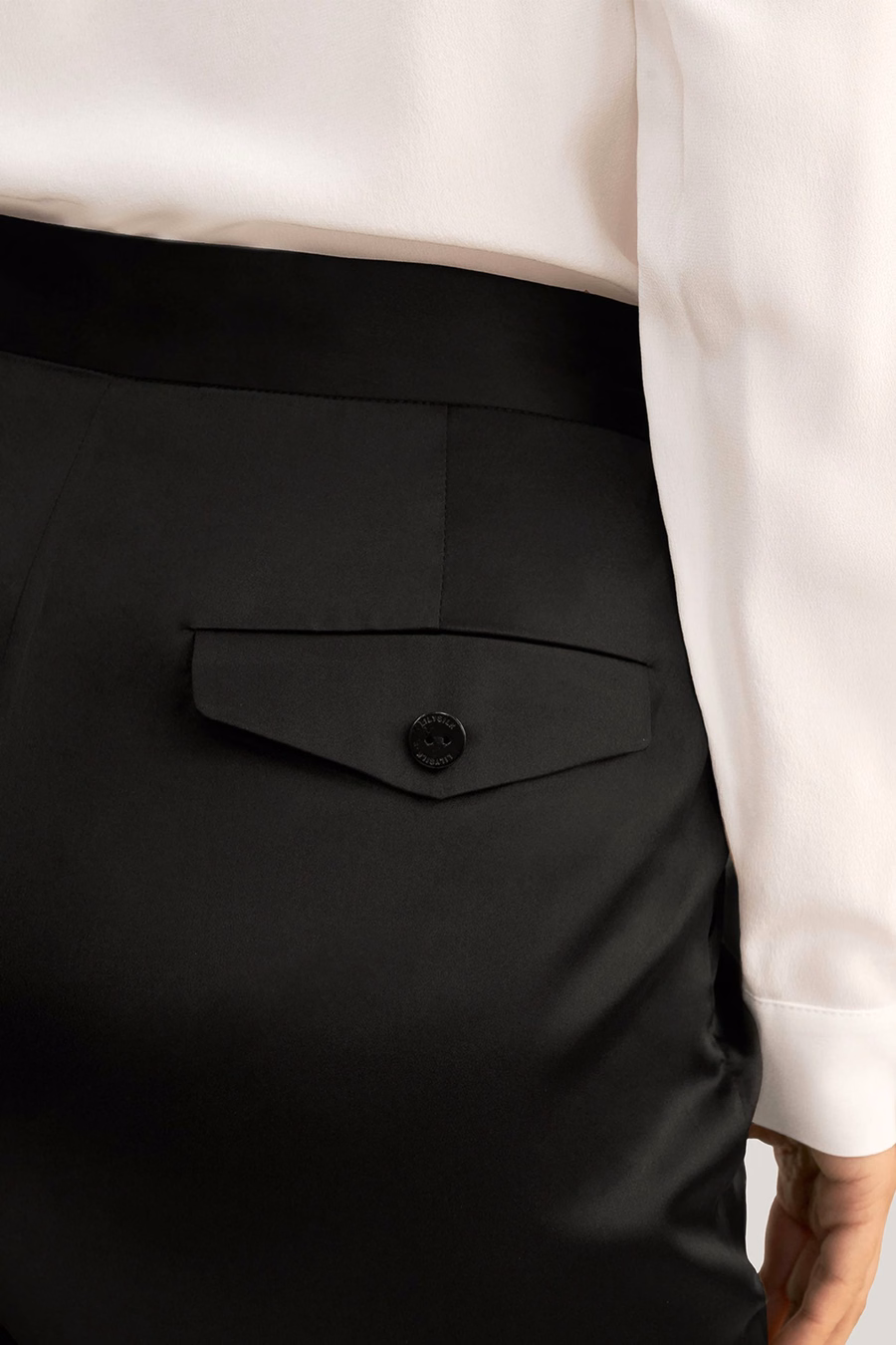Comfort Fit Silk Cigarette Pants