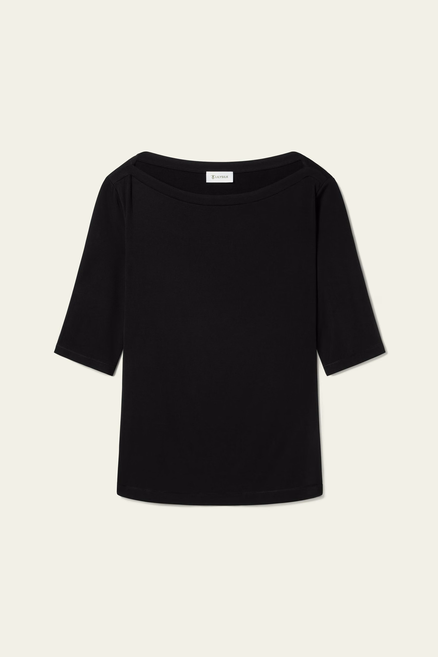 Silk Breeze Jersey Stretch Boatneck Top