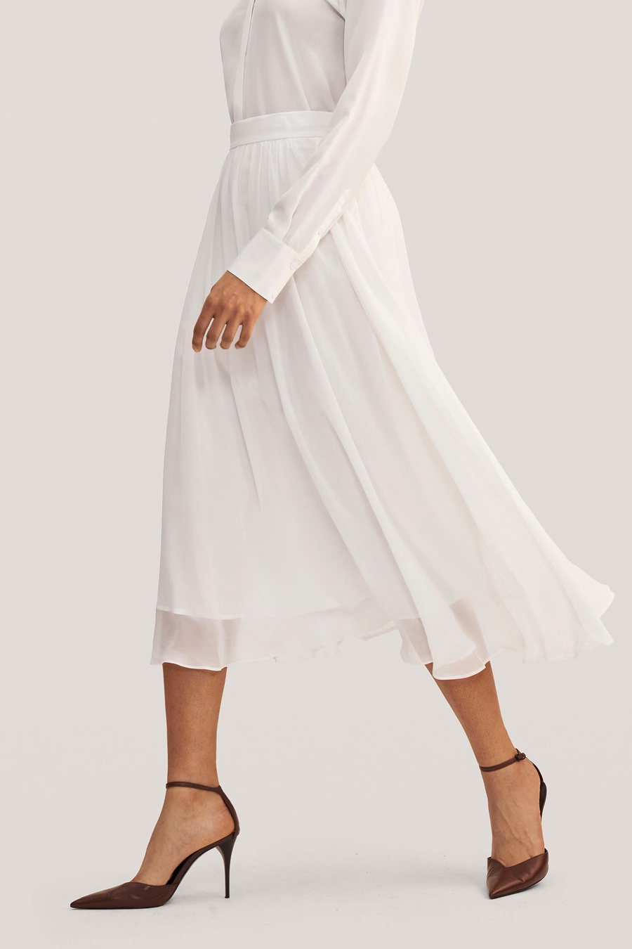 Double-layer Silk Tulle Skirt