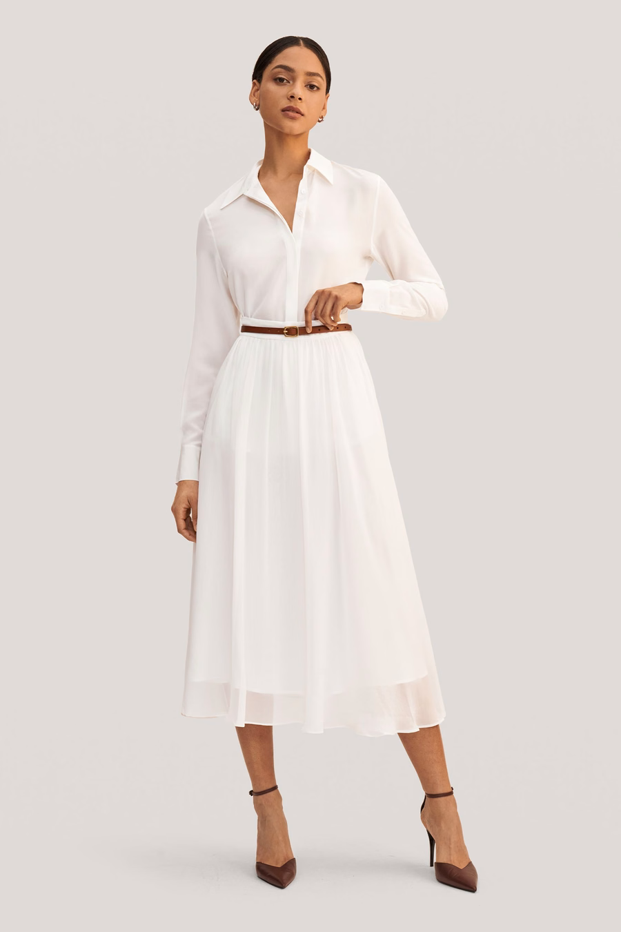 Double-layer Silk Tulle Skirt