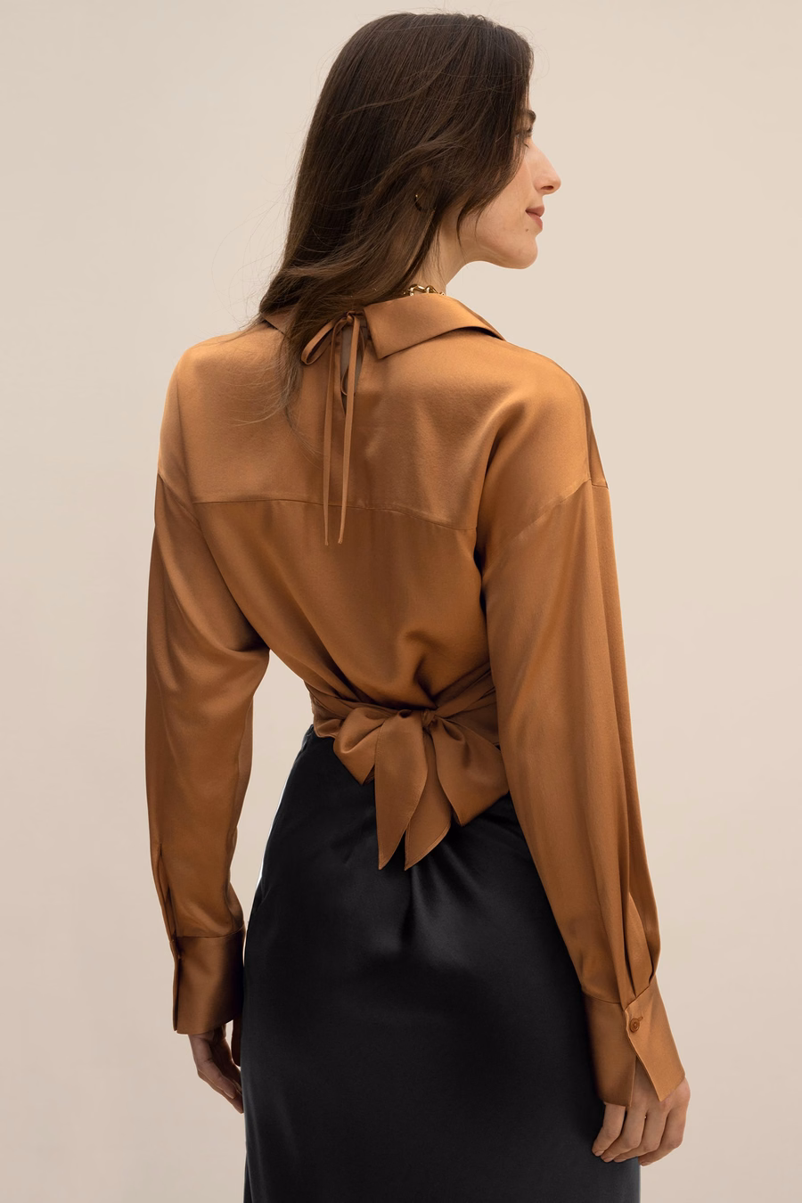 Wrapover Cropped Shirt