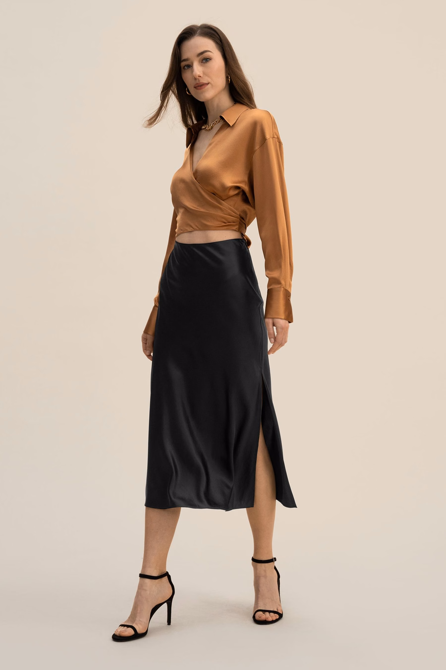 Wrapover Cropped Shirt