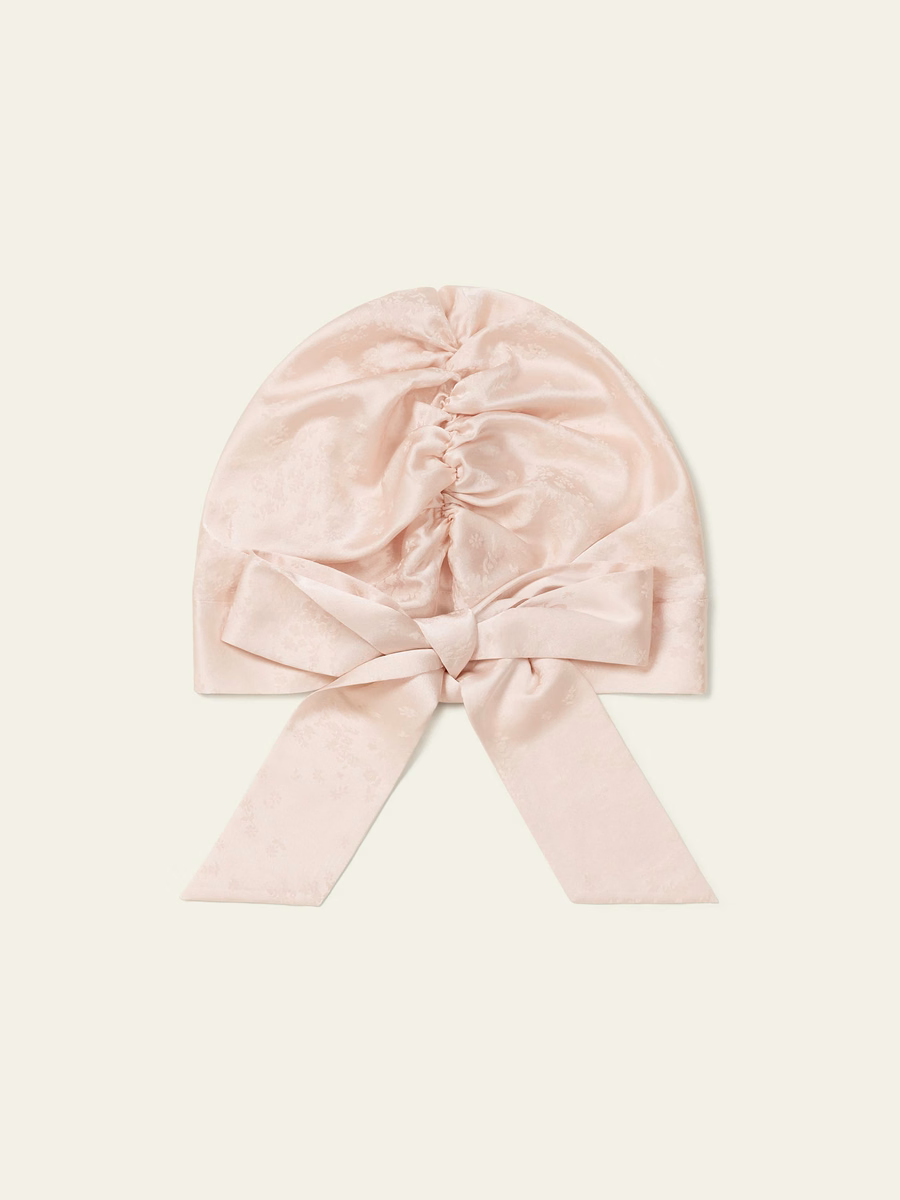 YING Jacquard Bow-tie Sleep Cap